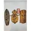 Image 1 : 3 Wooden Masks