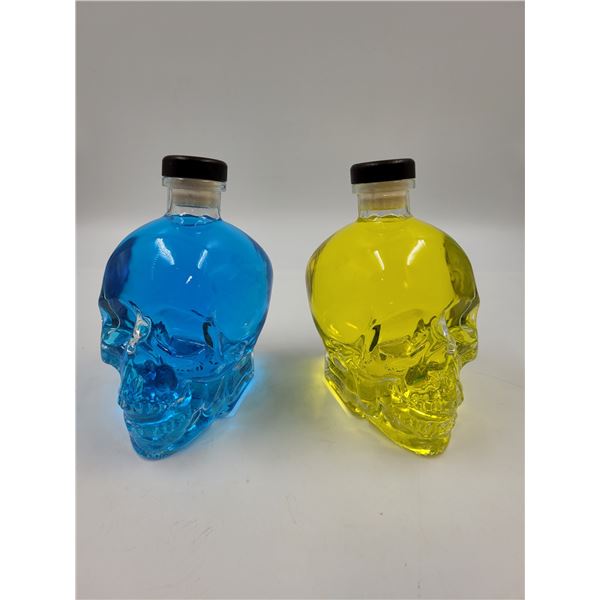 2 Skull Liquor bottles