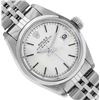 Rolex Ladies Stainless Steel Silver Index Date Wristwatch With Rolex Box