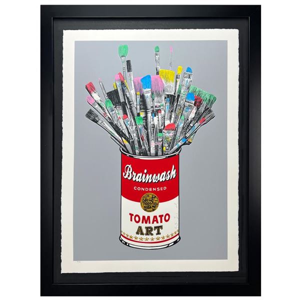 Mr Brainwash  Tomato Pop (Grey)  Limited Edition Serigraph on Paper