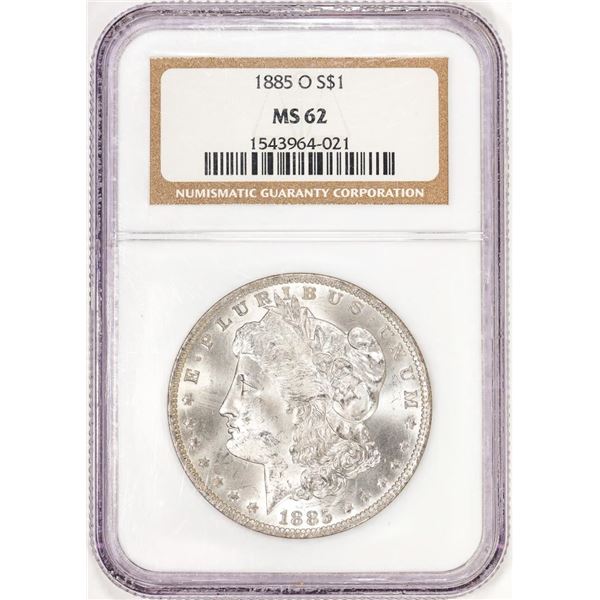 1885-O $1 Morgan Silver Dollar Coin NGC MS62