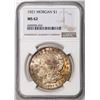 Image 1 : 1921 $1 Morgan Silver Dollar Coin NGC MS62