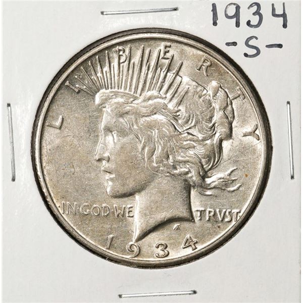 1934-S $1 Peace Silver Dollar Coin