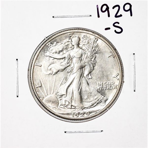 1929-S Walking Liberty Half Dollar Coin