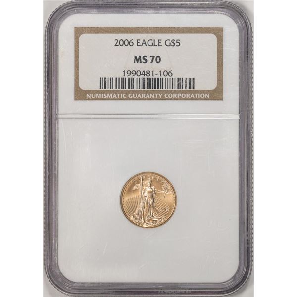 2006 $5 American Gold Eagle Coin NGC MS70