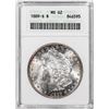 1889-S $1 Morgan Silver Dollar Coin ANACS MS62 Old Soap Box Holder