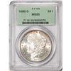 1880-S $1 Morgan Silver Dollar Coin PCGS MS65 Old Green Holder