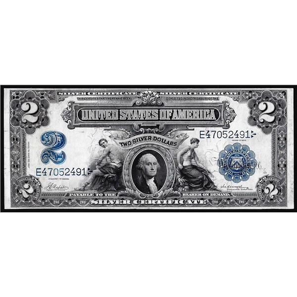 1899 $2 Mini-Porthole Silver Certificate Note