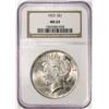 1923 $1 Peace Silver Dollar Coin NGC MS63