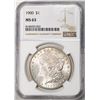 Image 1 : 1900 $1 Morgan Silver Dollar Coin NGC MS63