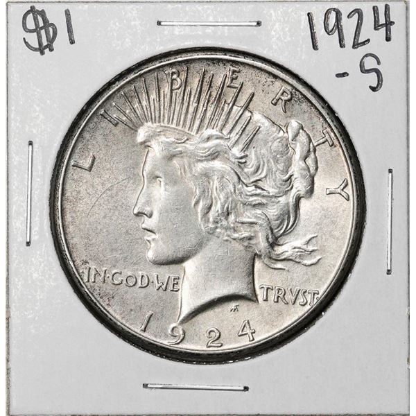 1924-S $1 Peace Silver Dollar Coin