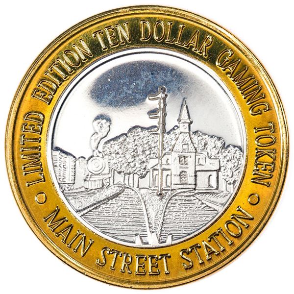 .999 Silver Main Street Station Las Vegas, NV $10 Limited Edition Casino Gaming Token