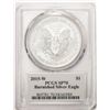 Image 2 : 2015-W $1 Burnished American Silver Eagle Coin PCGS SP70 Gary Whitley Signature