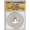 2014 Proof 1/4 oz Platinum JFK Apollo 11 Anniversary Medal ANACS MS69