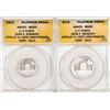 Set of 2014 Proof 1/4 oz & 1/2 oz Platinum JFK Apollo 11 Anniversary Medal ANACS MS69