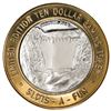 Image 1 : .999 Silver Slots A Fun Casino Las Vegas, NV $10 Limited Edition Casino Gaming Token
