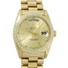 Rolex Men's 18K Yellow Gold Champagne Diamond Day Date President Wristwatch