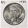 1934 $1 Peace Silver Dollar Coin