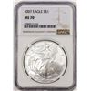 Image 1 : 2007 $1 American Silver Eagle Coin NGC MS70