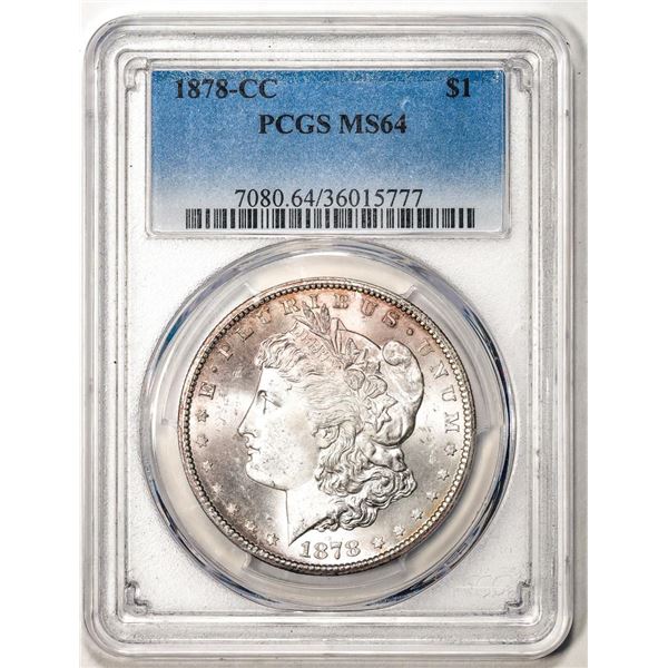 1878-CC $1 Morgan Silver Dollar Coin PCGS MS64