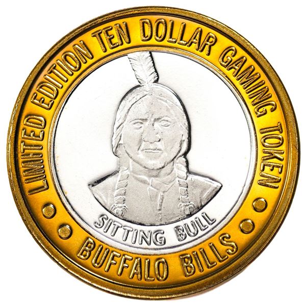 .999 Silver Buffalo Bills Resort & Casino Primm, NV $10 Limited Edition Gaming Token