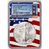 Image 1 : 2021(S) Type 1 $1 American Silver Eagle Coin NGC MS70 ER San Francisco Flag Core