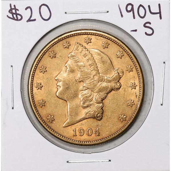 1904-S $20 Liberty Head Double Eagle Gold Coin