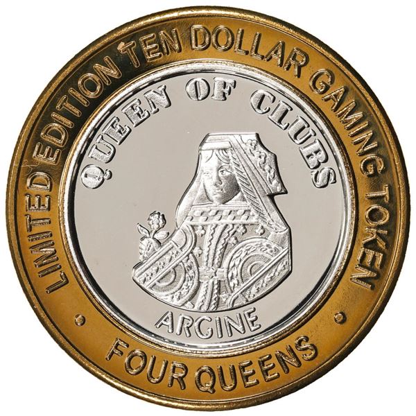 .999 Silver Four Queens Casino Hotel Las Vegas $10 Limited Edition Gaming Token