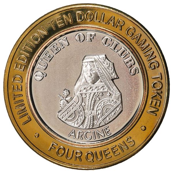 .999 Silver Four Queens Casino Hotel Las Vegas $10 Limited Edition Gaming Token