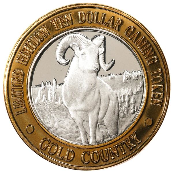 .999 Silver Gold Country Motor Inn Elko, NV $10 Limited Edition Casino Gaming Token