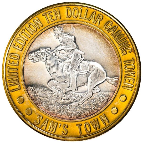 .999 Silver Sam Boyd's Sam's Town Las Vegas $10 Casino Gaming Token Limited Edition