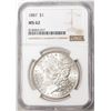 Image 1 : 1887 $1 Morgan Silver Dollar Coin NGC MS62