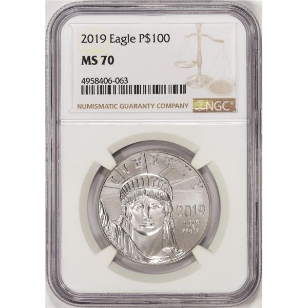 2019 $100 Platinum American Eagle Coin NGC MS70