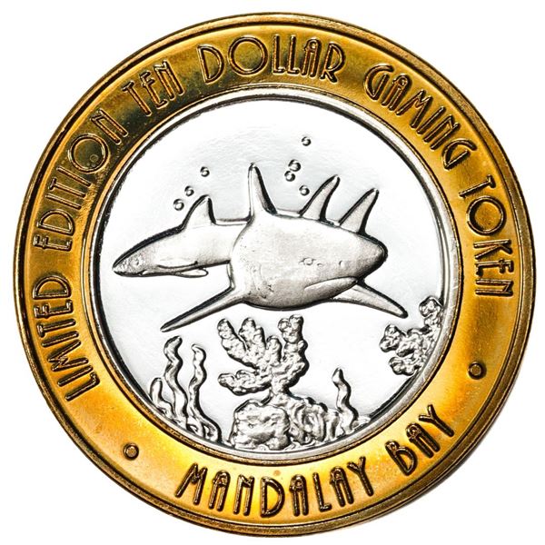 .999 Fine Silver Mandalay Bay Las Vegas, Nevada $10 Limited Edition Gaming Token