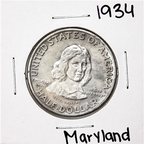 1934 Maryland Tercentenary Commemorative Half Dollar Coin