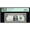 Image 1 : 1977 $1 Federal Reserve Note Insufficient Inking Error Fr.1909-G PCGS Gem New 66PPQ