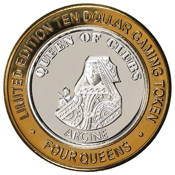 .999 Silver Four Queens Casino Hotel Las Vegas $10 Limited Edition Gaming Token