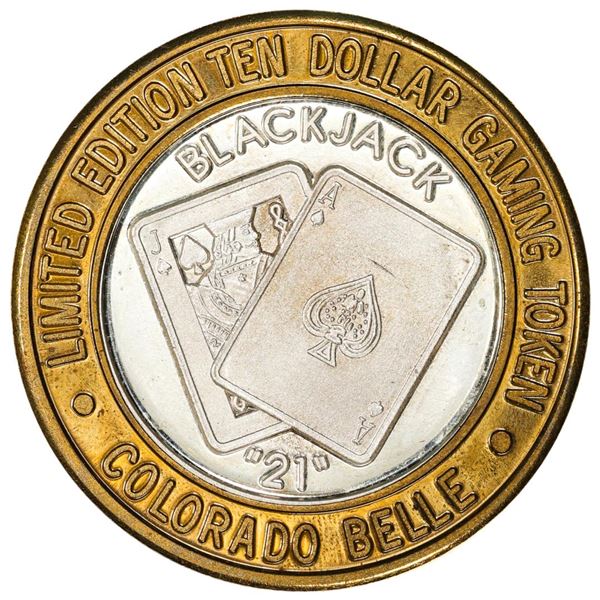 .999 Silver Colorado Belle Laughlin, Nevada $10 Casino Limited Edition Gaming Token
