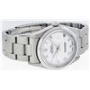Image 4 : Rolex Men's Stainless Steel White Roman Datejust Wristwatch