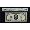 Image 1 : 1950A $10 Federal Reserve Note New York Misalignment Error PMG About Uncirculated 55