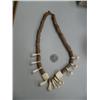 Image 1 : Bone and Handmade Pottery Bead Necklace (700)