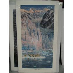 Ed Tussey Signed Print, Harbor Seals 1998   IS 32" x 16" (22)