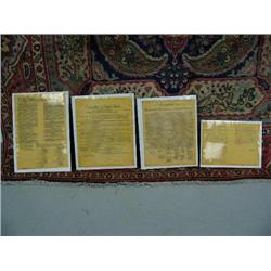 Set of 5 pieces reproduction Declaration of Independence, Congress Convention and other Historical D