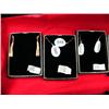 Image 2 : Lot of 9 sets of Ivory earrings with Beautiful scrimshawed flowers (114)