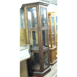glass on all sides octagon display cabinet (114)