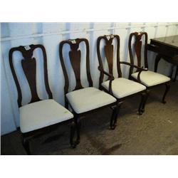 Lot of 4 Queen Anne Chairs - on with arms (74)