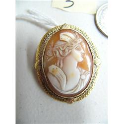 Hallmarked Gold Cameo, very nicely done (700)