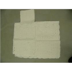 Beautiful cut work Tablecloth 52" x 66" with 6 napkins 10.5" x 10.5"  priced at $225 (74)