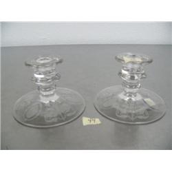 Beautiful Pair of candlesticks, with design Heisey  priced at $125 pair (74)