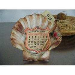1905 Calendar from JH Johanson of Seaside Oregon on a Clamshell (74)